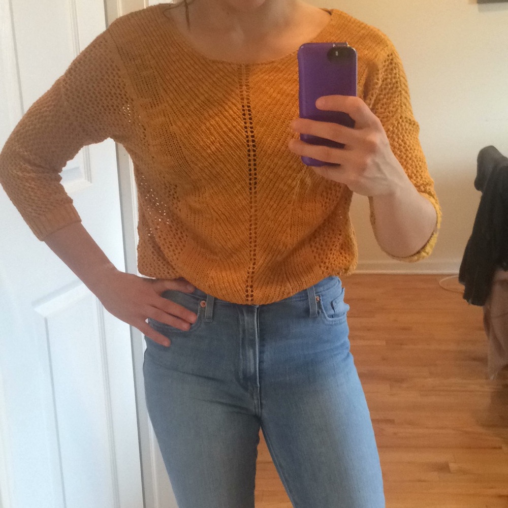 Orangey yellow sweater